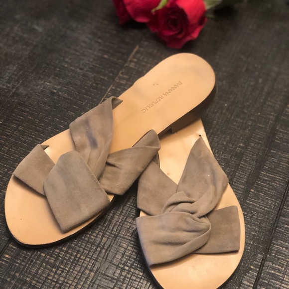 Banana Republic Greige Karolina Suede-Slide Sandal - Picture 3 of 3